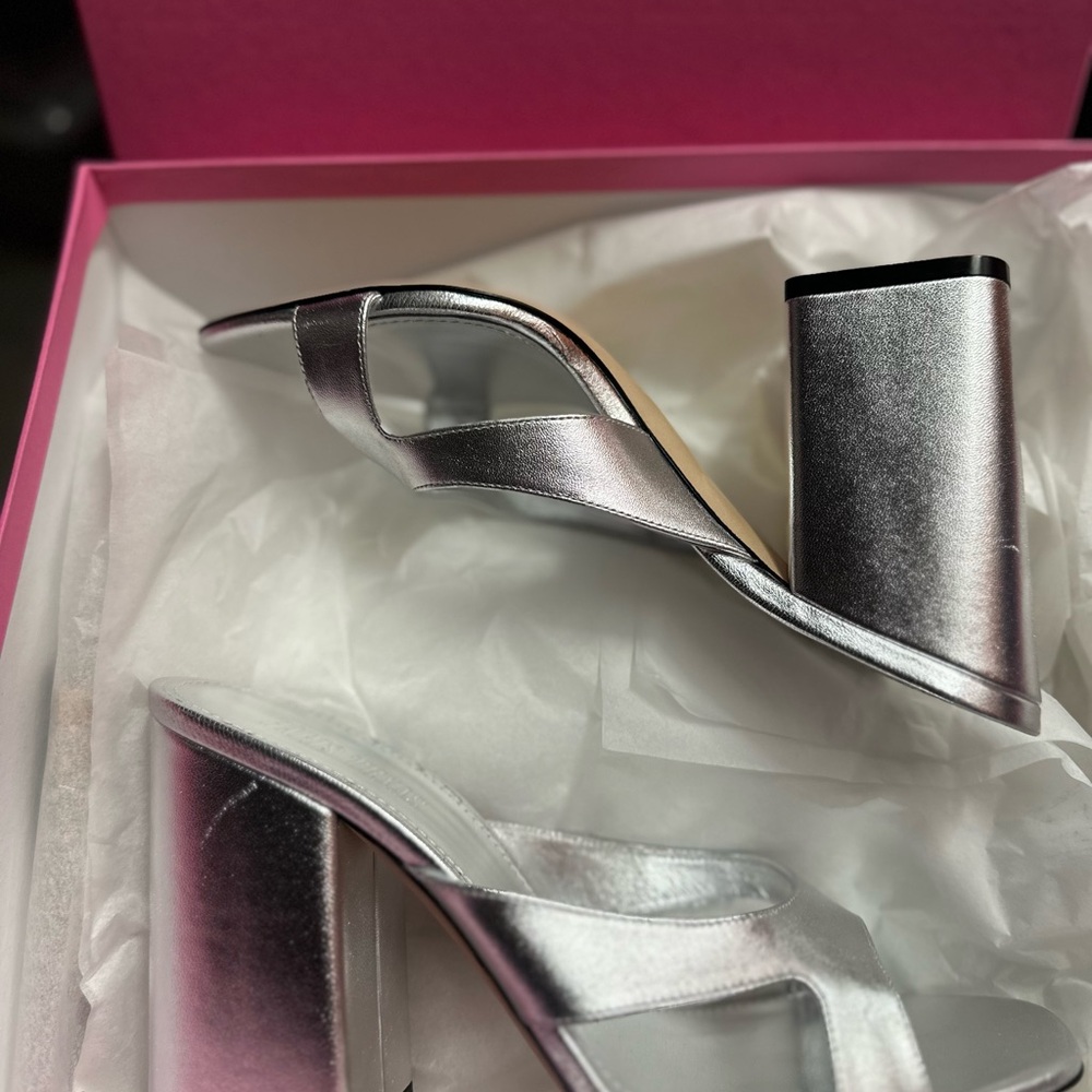 Elegant Silver Women's Heels